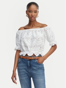 Guess Bluzka W6GP47 K3336 Biały Regular Fit