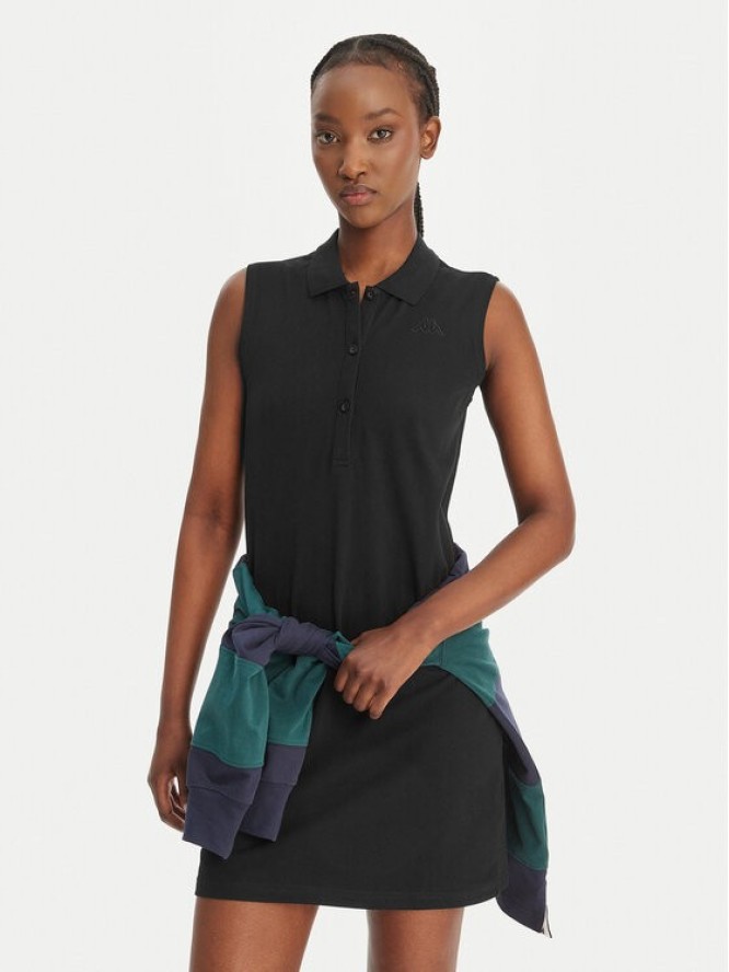 Kappa Sukienka codzienna Ivanka 332D7MW Czarny Regular Fit