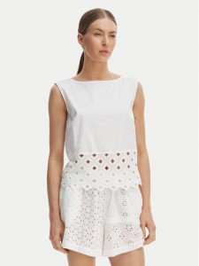 Max Mara Beachwear Top Maggio 2616161039 Biały Regular Fit