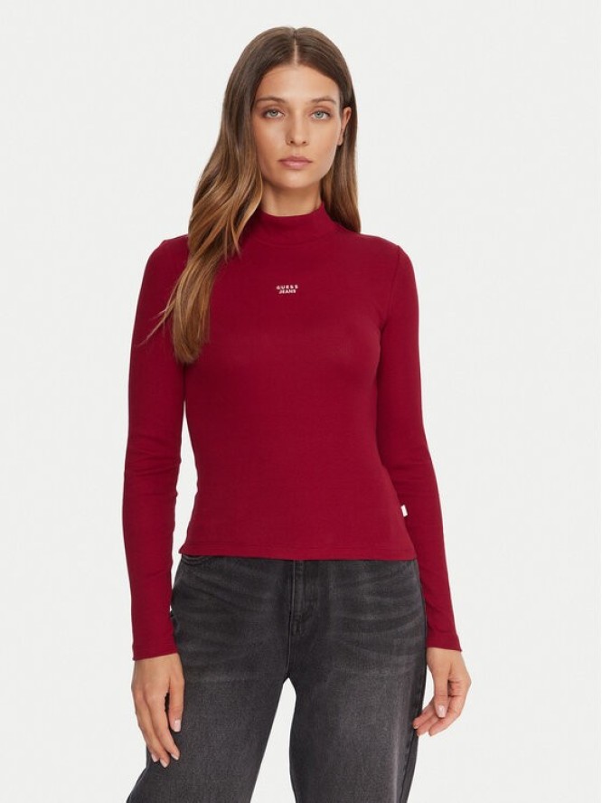 Guess Jeans Golf W5BP23 KA0H1 Czerwony Slim Fit