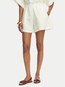 BOSS Szorty materiałowe C_Tallan 50559251 Kremowy Relaxed Fit