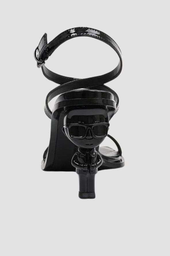 KARL LAGERFELD Czarne damskie sandały KARL NFT HEEL, Rozmiar 38