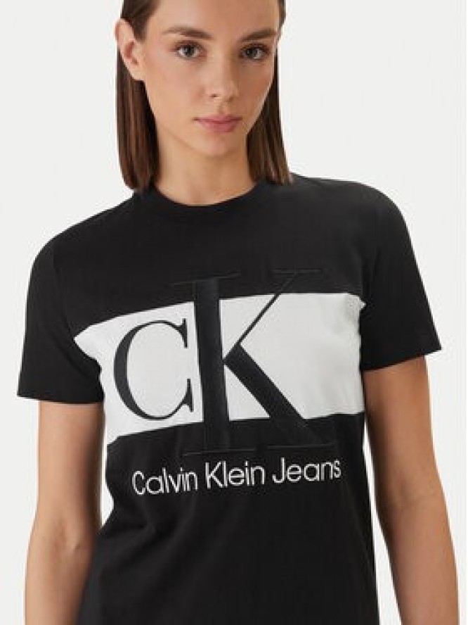 Calvin Klein Sukienka codzienna Blocking LV047F288G Czarny Regular Fit