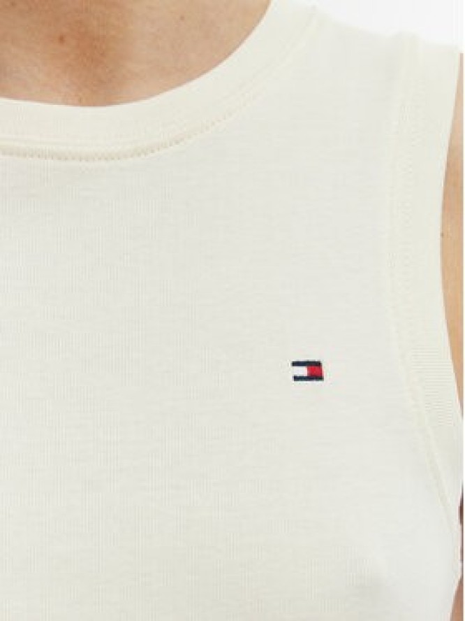 Tommy Hilfiger T-Shirt WW0WW49250 Écru Slim Fit