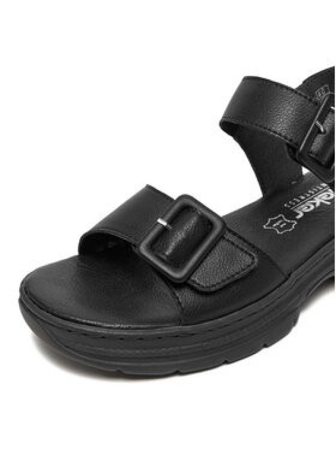 Rieker Sandały 66680-00 Czarny