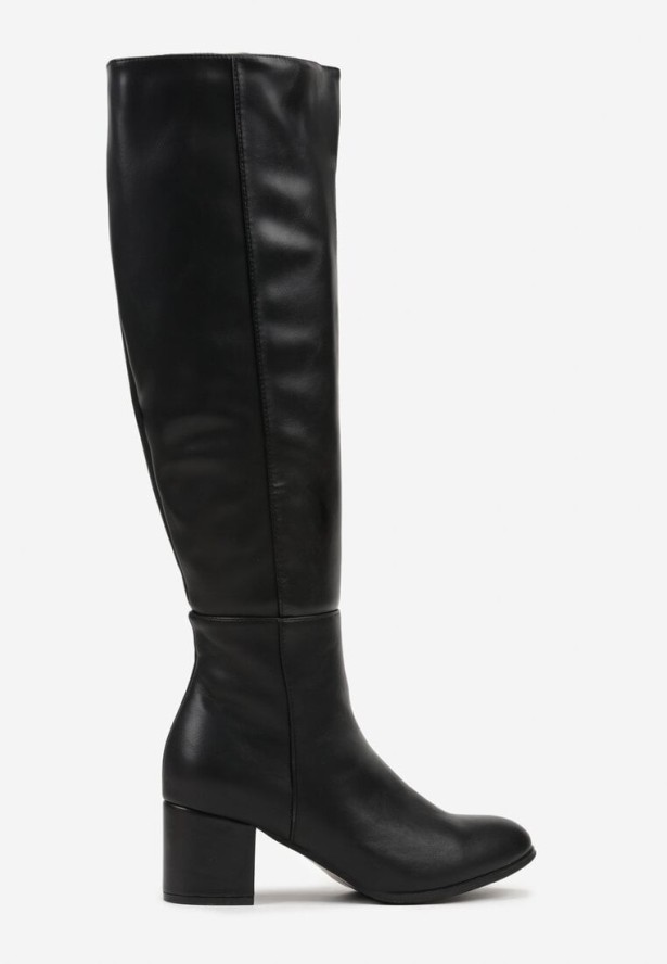 Czarne Kozaki Vices na Słupku Sedvire