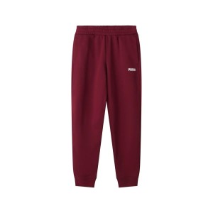 Spodnie dresowe damskie Puma ESS LOGO FL CL bordowe 68833322 r XL