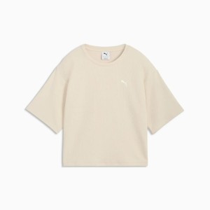 Koszulka damska Puma ESS ELEVATED RELAXED beżowa 69181387 r L