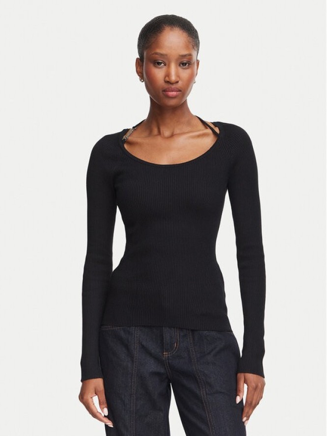 Guess Sweter W6YR22 Z0966 Czarny Slim Fit