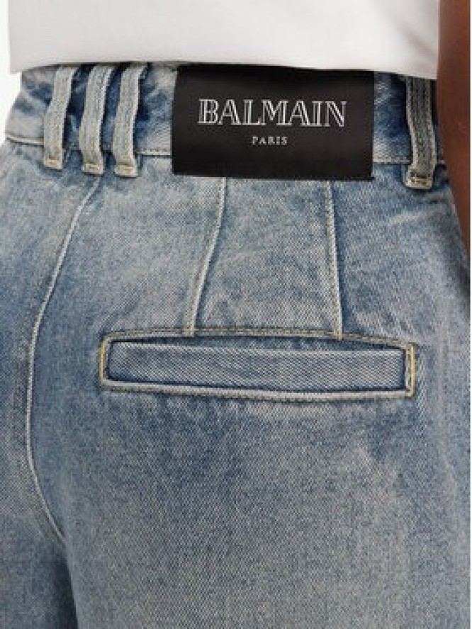 Balmain Jeansy DF0ML095DF17 Niebieski Loose Fit