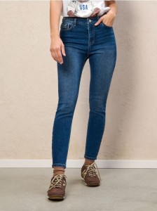 Spodnie jeansowe skinny - granatowy