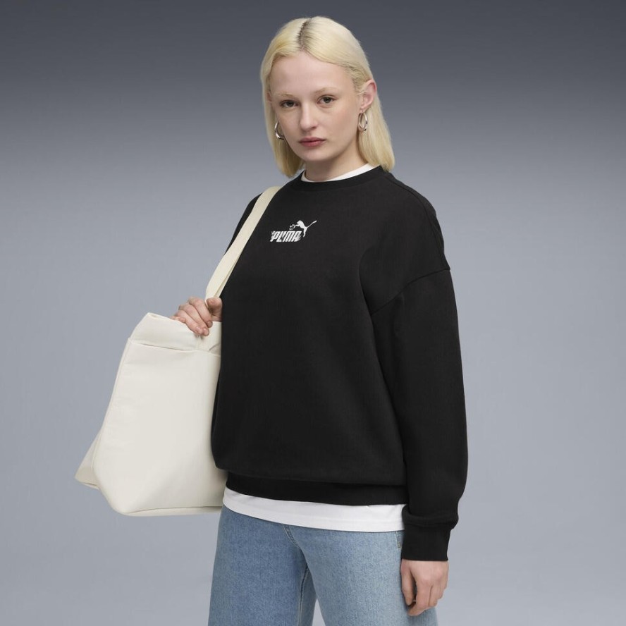 Damska bluza oversize Essentials Nature 2.0 z okrągłym dekoltem PUMA