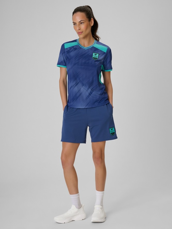 4F Koszulka piłkarska regular szybkoschnąca damska - denim L
