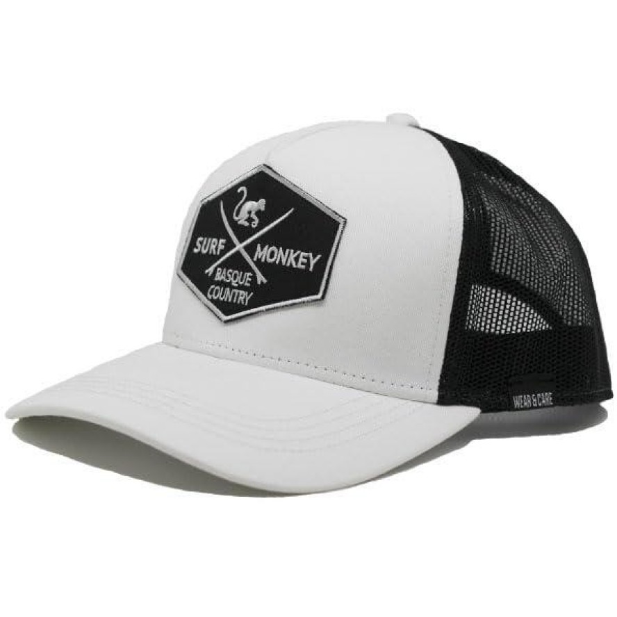 Czapka Trucker - 5 Paneli / Z recyklingu / Jeden rozmiar (Biały/Czarny)