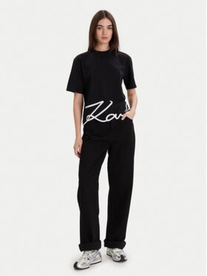 KARL LAGERFELD T-Shirt A1W17013 Czarny Relaxed Fit