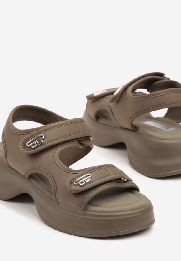 Zielone Sandały Sportowe na Grubej Podeszwie Ciarilessae