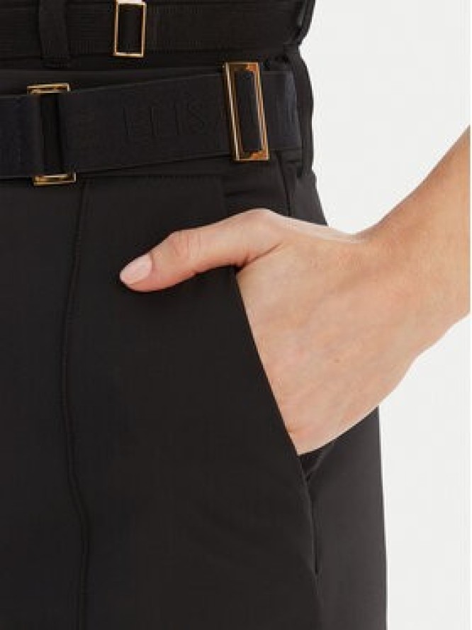 Elisabetta Franchi Spodnie materiałowe PA-132-61E2-V350 Czarny Regular Fit