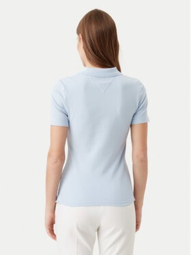 Tommy Hilfiger Polo 1985 WW0WW43225 Błękitny Slim Fit