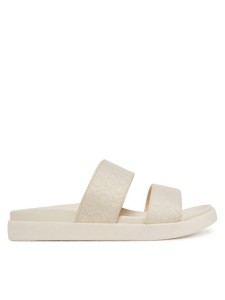 Calvin Klein Klapki Flat Slide Jacq HW0HW02486 Écru