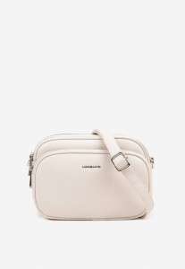 Jasnobeżowa Torebka Dwukomorowa o Fasonie Małej Listonoszki Divillia