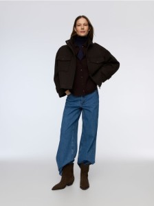 Zamszowe botki - ciemnobrązowy