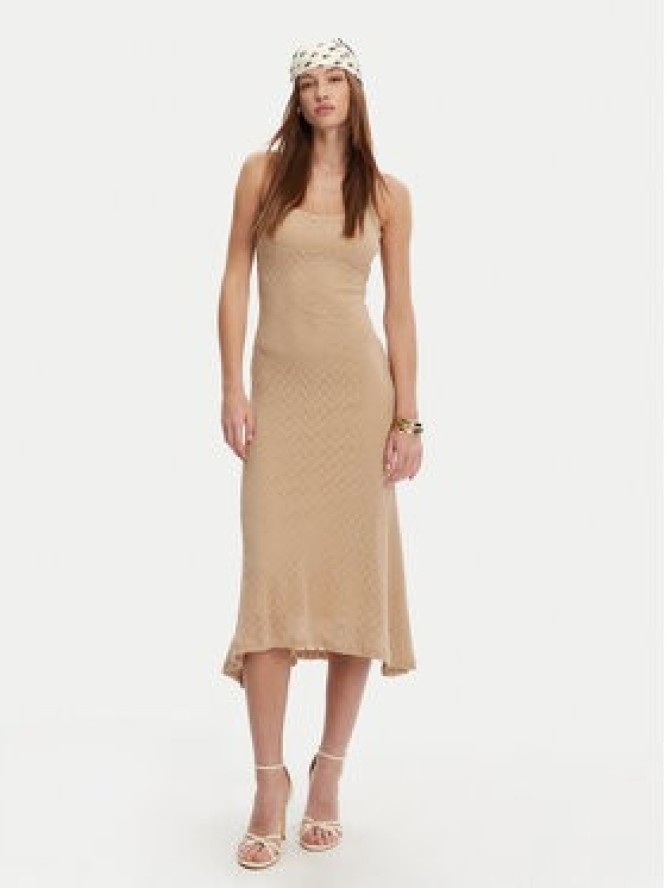 Bardot Sukienka koktajlowa 57998DB7 Beżowy Regular Fit