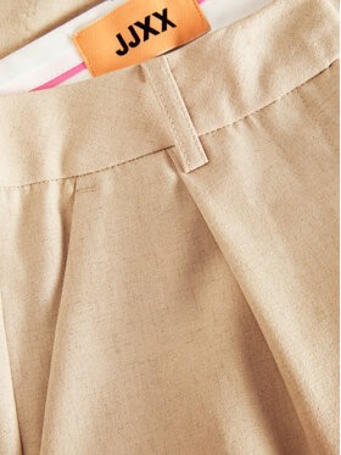 JJXX Szorty materiałowe Ellis 12268838 Beżowy Wide Leg