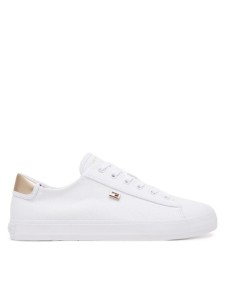 Tommy Hilfiger Sneakersy Vulc Canvas Lace Up Sneaker FW0FW08647 Biały