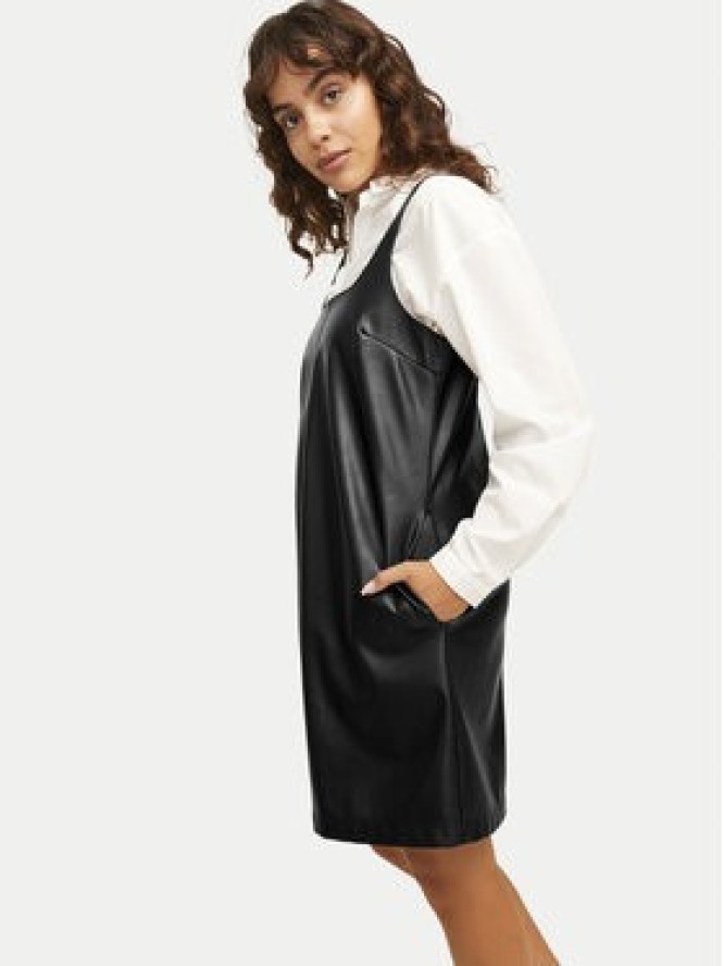 JJXX Sukienka z imitacji skóry Stella 12262769 Czarny Regular Fit