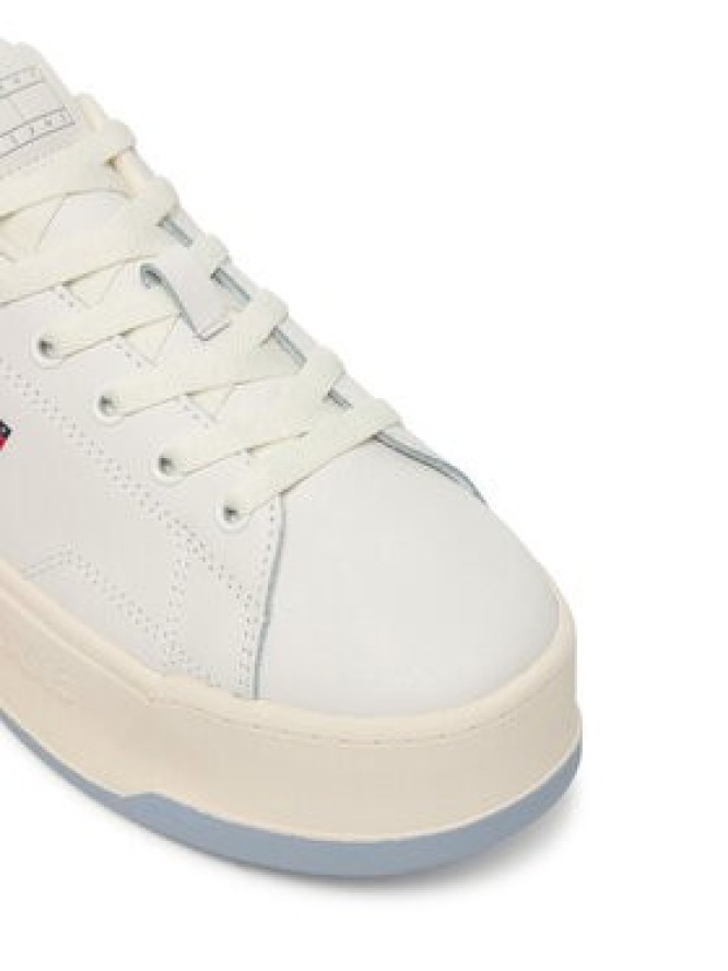 Tommy Hilfiger Sneakersy Tjw Script Cupsole Flatform EN0EN02961 Écru