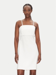 Rinascimento Sukienka koktajlowa CFC0124761003 Écru Regular Fit