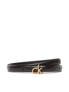 Calvin Klein Pasek Damski Ck Buckle Skinny Belt 15Mm LV04F7034G Czarny
