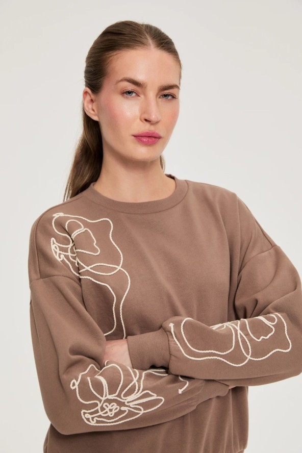 Bluza z długim rękawem z aplikacją