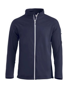 clique Ducan kurtka uniseks z zamkiem z poliestru szczotkowanego – dark navy