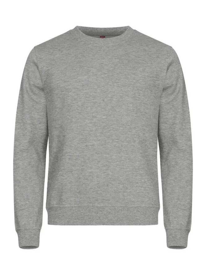 clique Basic Roundneck bluza unisex szary melanż, 65% poliester/35% bawełna –