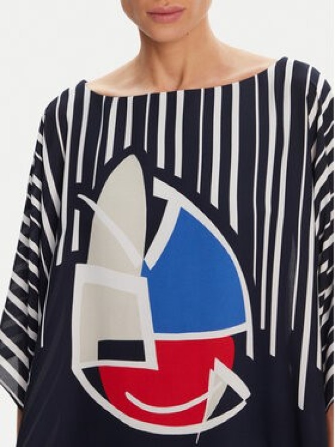 Joseph Ribkoff Bluzka 251180 Granatowy Relaxed Fit