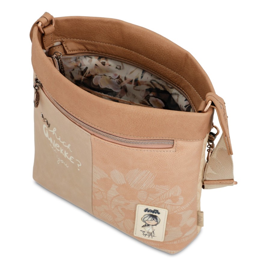 Beżowa Elegancka Damska Torebka Anekke