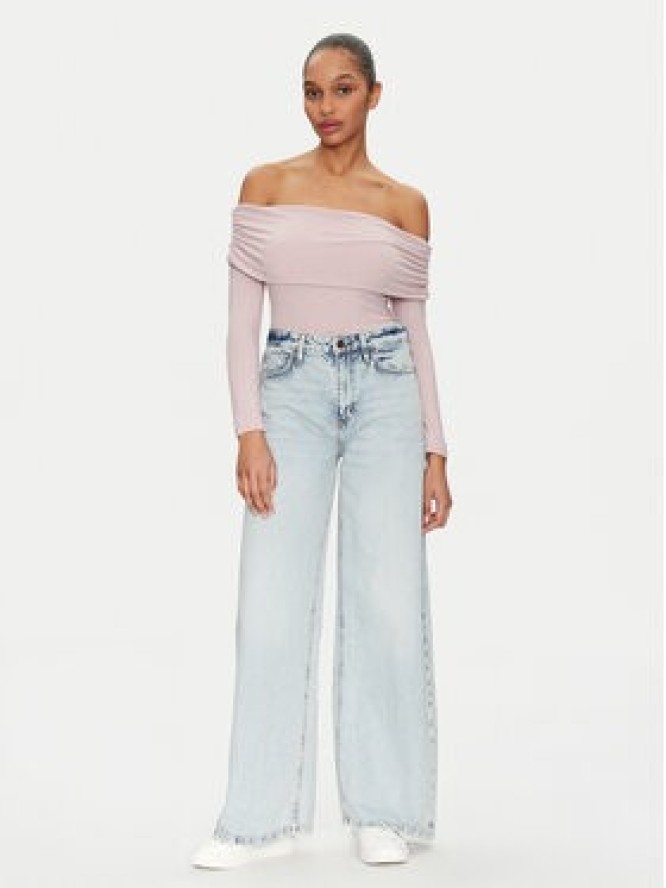 ONLY Bluzka Glamour 15339759 Różowy Slim Fit