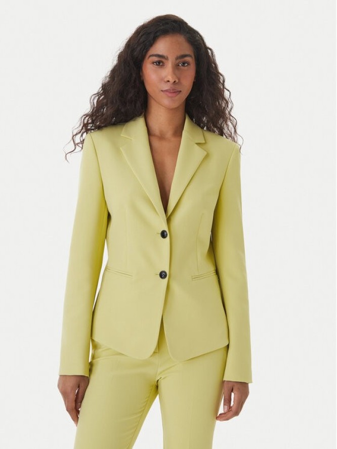 HUGO Marynarka Agonia-1 50539976 Żółty Slim Fit