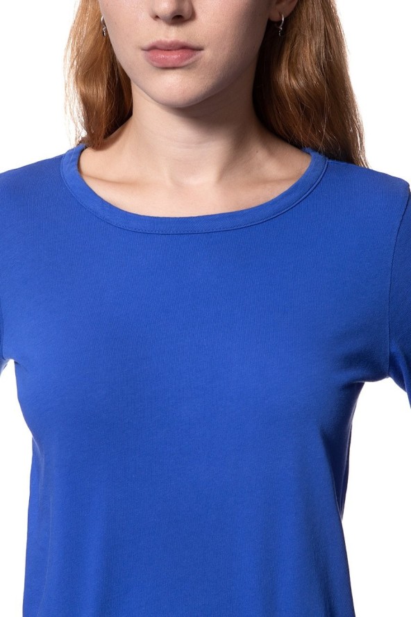 DAMSKI LONGSLEEVE WRANGLER B&Y LS CROP TEE NAUTICAL BLUE W722CF9V2 112130925