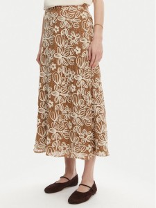 Luisa Spagnoli Spódnica midi Tenente 541989 Beżowy Regular Fit