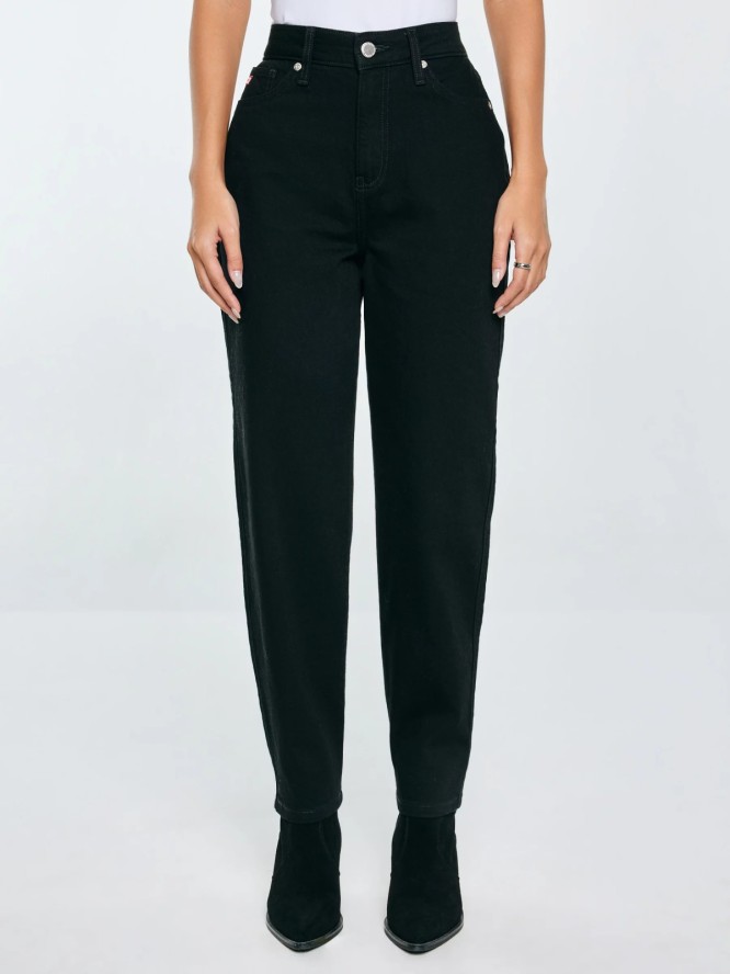Jeansy damskie mom jeans czarne Silla 936