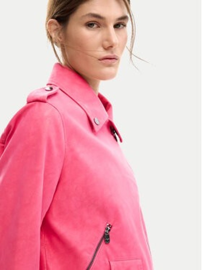 Desigual Kurtka z imitacji skóry Lolly 26SWEW06 Różowy Regular Fit