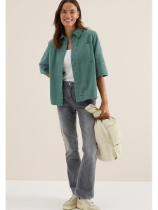 Cecil Koszula sztruksowa w kolorze turkusowym rozmiar: XL