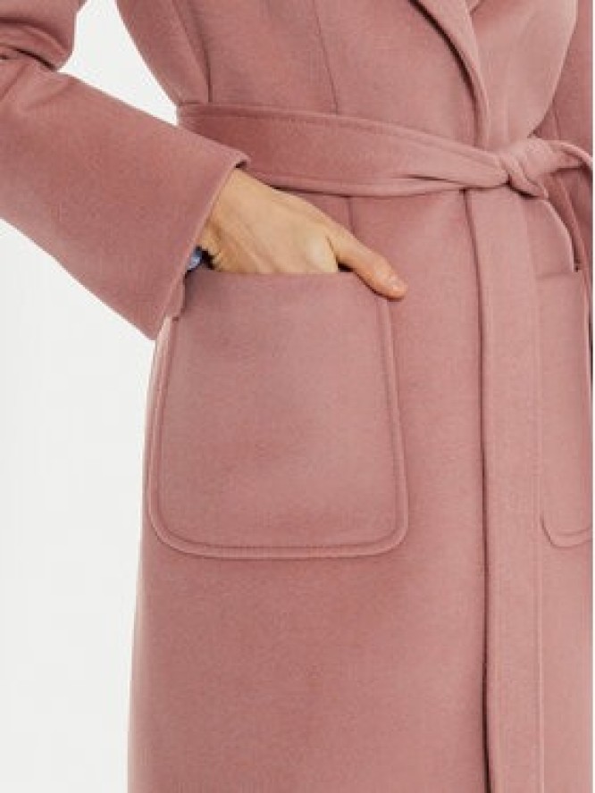 MAX&Co. Płaszcz wełniany 2426016134200 Różowy Regular Fit