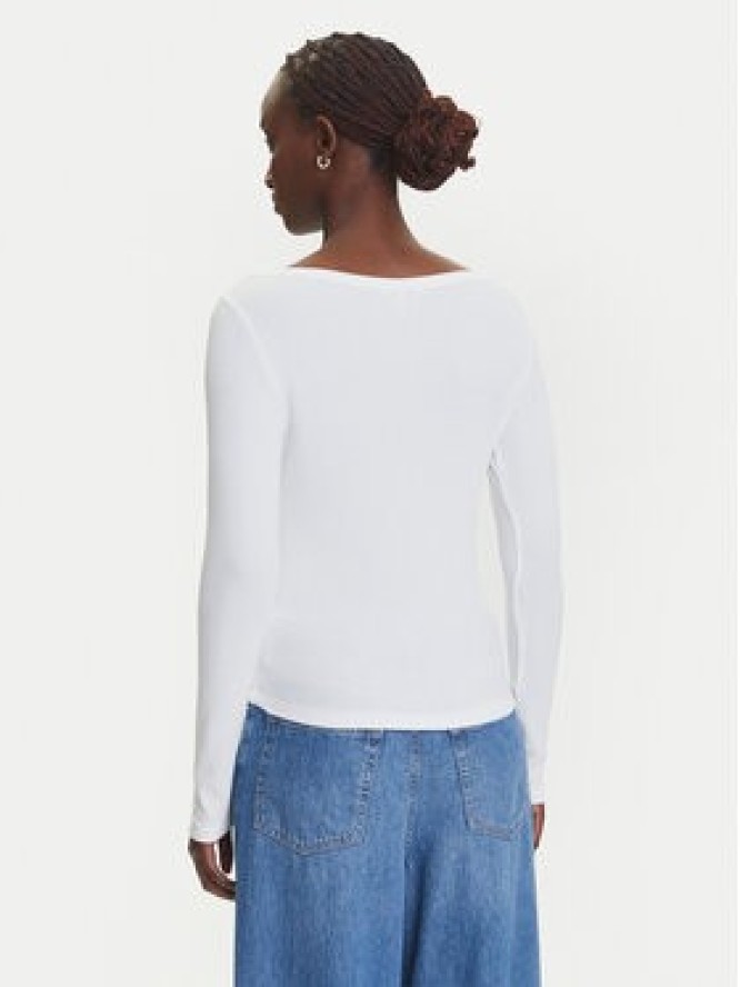 Tommy Jeans Bluzka Henley DW0DW20903 Biały Slim Fit