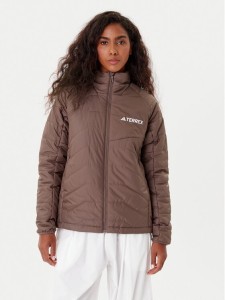 adidas Kurtka zimowa Terrex Multi JN0812 Brązowy Regular Fit