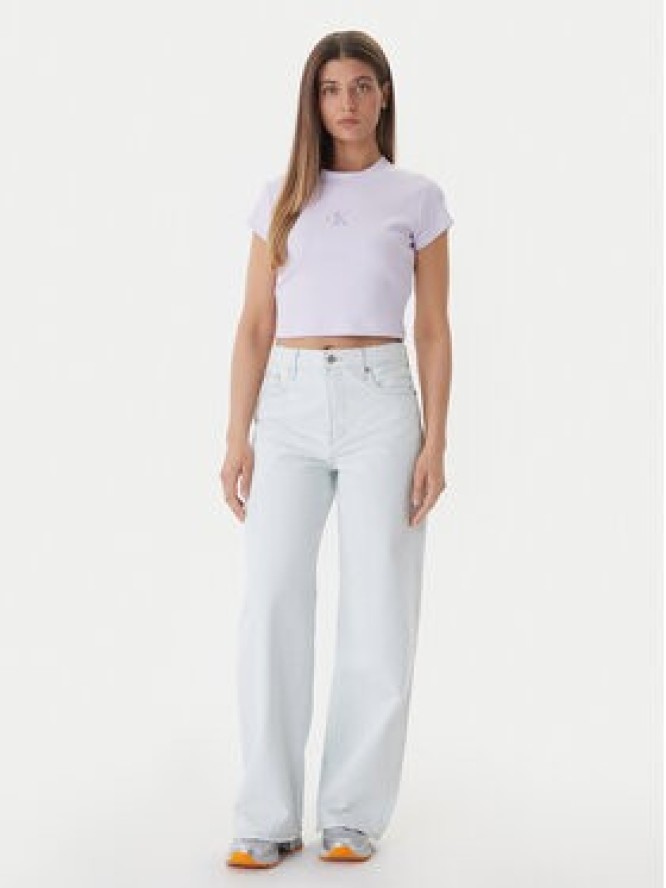 Calvin Klein Jeans T-Shirt LV047AB802 Różowy Regular Fit