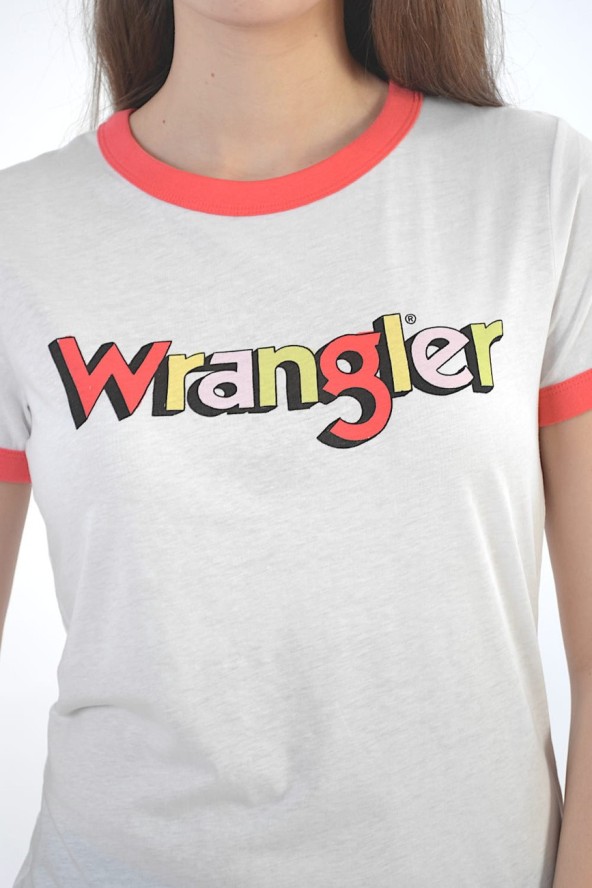 WRANGLER RINGER TEE DAMSKI T-SHIRT PARADISE PINK W7N0EVXLD 112131955
