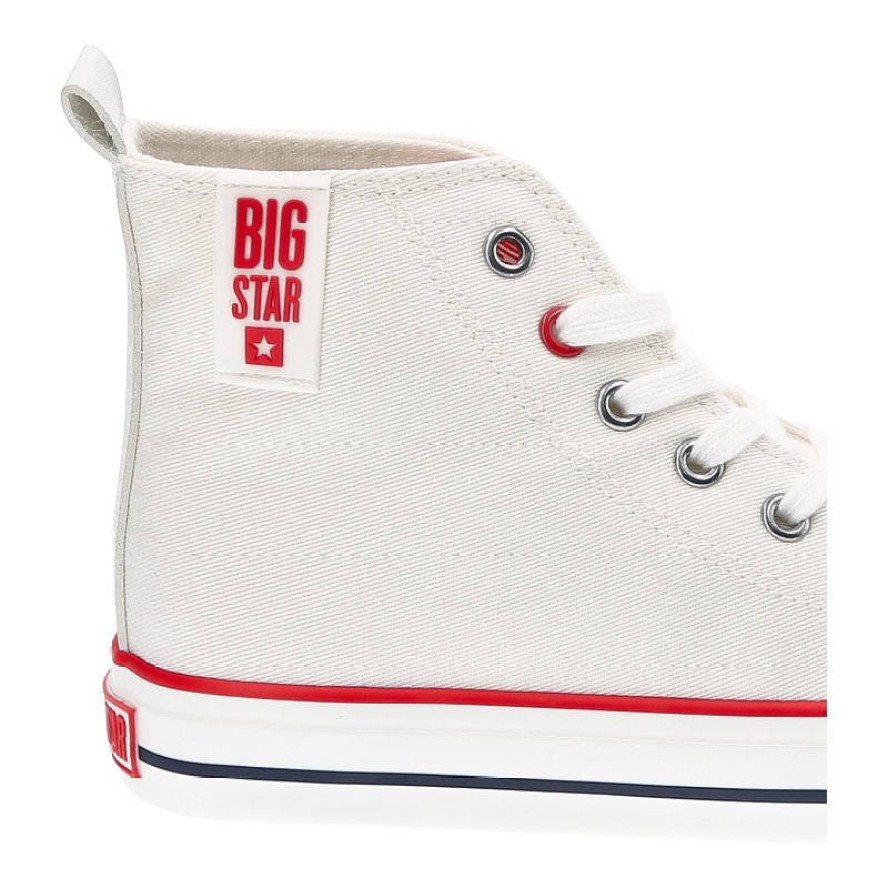 Trampki unisex Big Star, sznurowany wykonany z materiału z naszywanym logo na cholewce gumowy nosek oraz podeszwa metalowe przelotki i kontrastowe sz